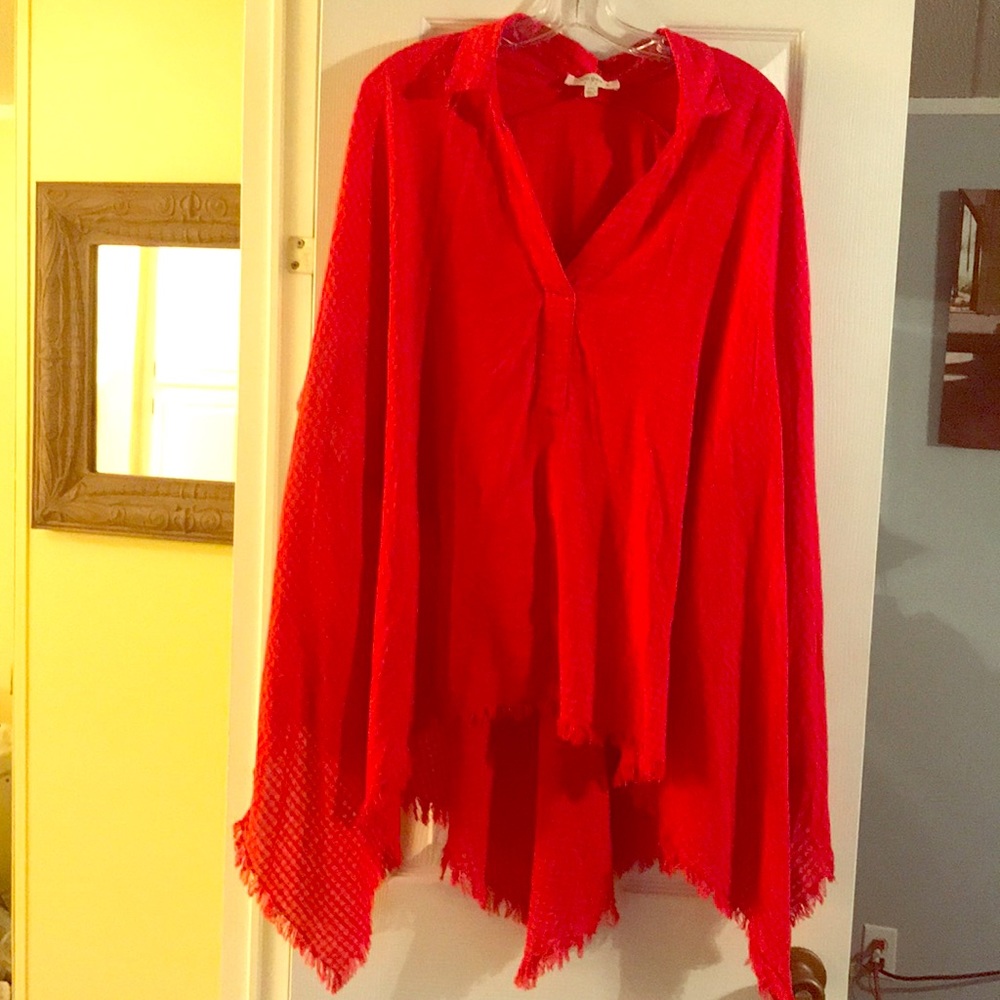 Red glam blouse